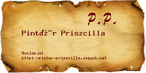 Pintér Priszcilla névjegykártya